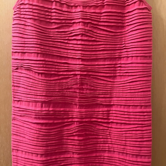 Pink Ruffle Textured Dress - Picture 2 of 3